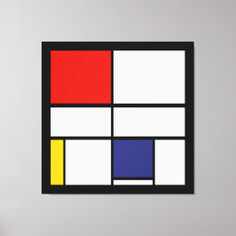 Piet Mondrian, Compositie C Canvas Afdruk