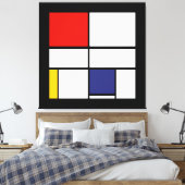 Piet Mondrian, Compositie C Canvas Afdruk (Insitu (Slaapkamer))