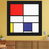Piet Mondrian, Compositie C Canvas Afdruk (Insitu (Woonkamer))