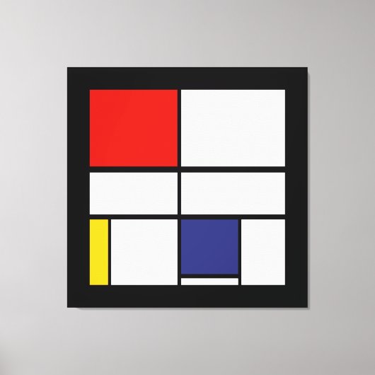 Piet Mondrian, Compositie C Canvas Afdruk (Voorkant)