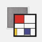 Piet Mondrian, Compositie C Magneet (Voorkant / Achterkant)