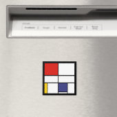 Piet Mondrian, Compositie C Magneet (Insitu (Vaatwasser))