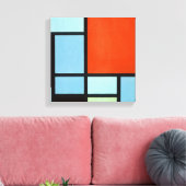 Piet Mondrian Compositie Canvas Afdruk (Insitu (Woonkamer))