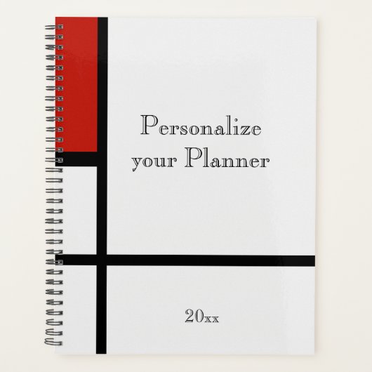 Piet Mondrian - Compositie Geometrisch Abstract Planner (Voorkant)