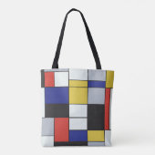Piet Mondrian - Compositie Geometrisch Abstract Tote Bag (Achterkant)