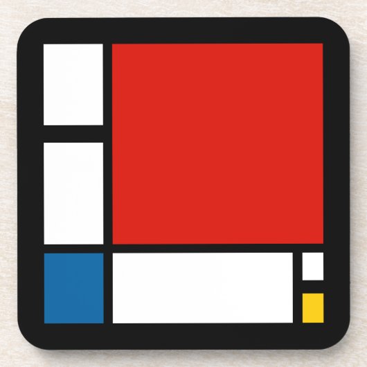 Piet Mondrian, Compositie ii Bier Onderzetter (Voorkant)
