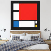Piet Mondrian, Compositie ii Canvas Afdruk (Insitu (Slaapkamer))