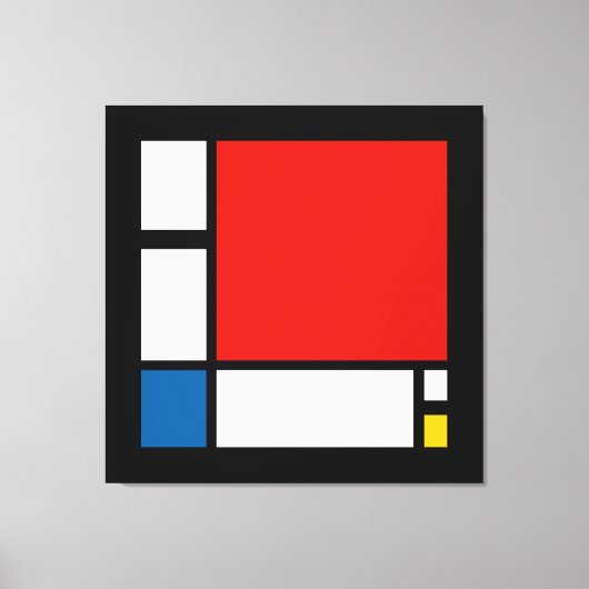 Piet Mondrian, Compositie ii Canvas Afdruk (Voorkant)