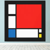 Piet Mondrian, Compositie ii Canvas Afdruk (Insitu (Houten vloer))