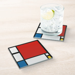 Piet Mondrian, Compositie ii Glazen Onderzetter