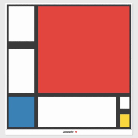 Piet Mondrian, Compositie ii Sticker (Vel)
