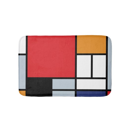 Piet Mondrian - Compositie met groot rood vlak Badmat (Voorkant)