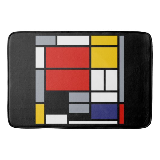 Piet Mondrian, Compositie met groot rood vlak Badmat (Voorkant)