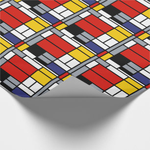 Piet Mondrian, Compositie met groot rood vlak Cadeaupapier
