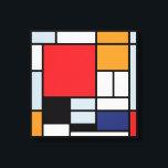 Piet Mondrian - Compositie met groot rood vlak Canvas Afdruk<br><div class="desc">Dit olieverfschilderij op doek uit 1920 toont een compositie met zwarte, rode, grijze, gele (oranje) en blauwe blokken in een stijl die bekend werd als De Stijl of Neo-Plasticisme.</div>