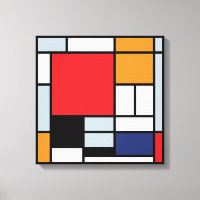 Piet Mondrian - Compositie met groot rood vlak