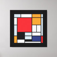 Piet Mondrian - Compositie met groot rood vlak