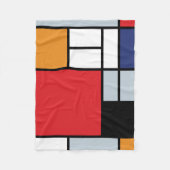 Piet Mondrian - Compositie met groot rood vlak Fleece Deken (Voorkant)