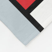 Piet Mondrian - Compositie met groot rood vlak Fleece Deken (Hoek)