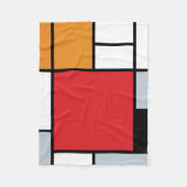 Piet Mondrian - Compositie met groot rood vlak Fleece Deken (Voorkant)