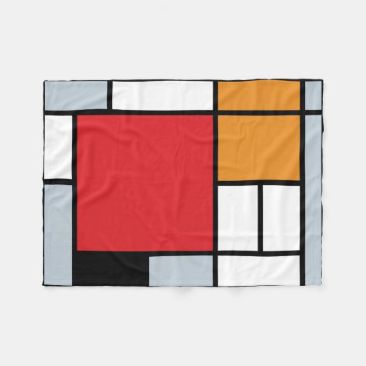 Piet Mondrian - Compositie met groot rood vlak Fleece Deken (Voorkant (Horizontaal))