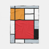 Piet Mondrian - Compositie met groot rood vlak Fleece Deken (Voorkant)