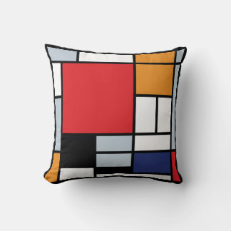 Piet Mondrian - Compositie met groot rood vlak Kussen