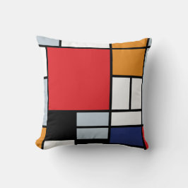 Piet Mondrian - Compositie met groot rood vlak Kussen