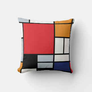 Piet Mondrian - Compositie met groot rood vlak Kussen