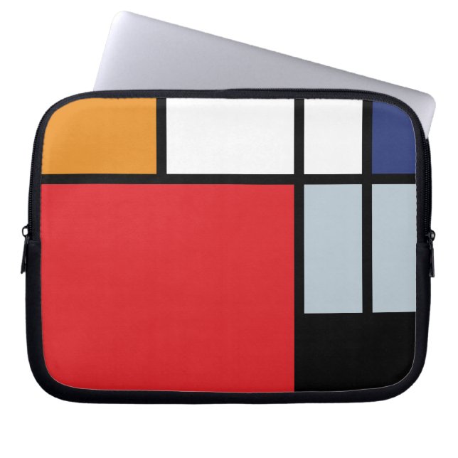 Piet Mondrian - Compositie met groot rood vlak Laptop Sleeve (Voorkant)