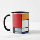 Piet Mondrian - Compositie met groot rood vlak Mok (Links)