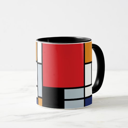 Piet Mondrian - Compositie met groot rood vlak Mok (Voorkant rechts)