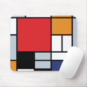 Piet Mondrian - Compositie met groot rood vlak Muismat (Met muis)