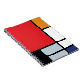 Piet Mondrian - Compositie met groot rood vlak Notitieboek (Rechterzijde)