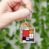 Piet Mondrian - Compositie met groot rood vlak Sleutelhanger (Hand)