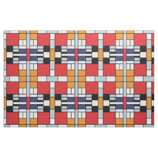 Piet Mondrian - Compositie met groot rood vlak Stof
