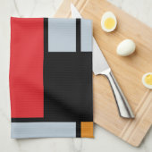 Piet Mondrian - Compositie met groot rood vlak Theedoek (Quarter Fold)