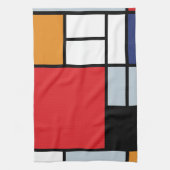 Piet Mondrian - Compositie met groot rood vlak Theedoek (Verticaal)