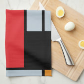Piet Mondrian - Compositie met groot rood vlak Theedoek (Quarter Fold)