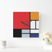 Piet Mondrian - Compositie met groot rood vlak Vierkante Klok (Huis)