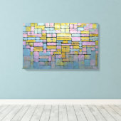Piet Mondrian Compositie nr. V Canvas Afdruk (Insitu (Houten vloer))