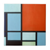 Piet Mondrian Compositie Tegeltje (Voorkant)
