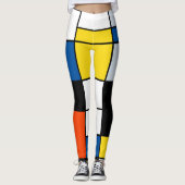 Piet Mondrian Composition A - Abstracte moderne ku Leggings (Voorkant)