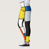 Piet Mondrian Composition A - Abstracte moderne ku Leggings (Links)