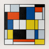 Piet Mondrian Composition A - Abstracte moderne ku Legpuzzel (Horizontaal)