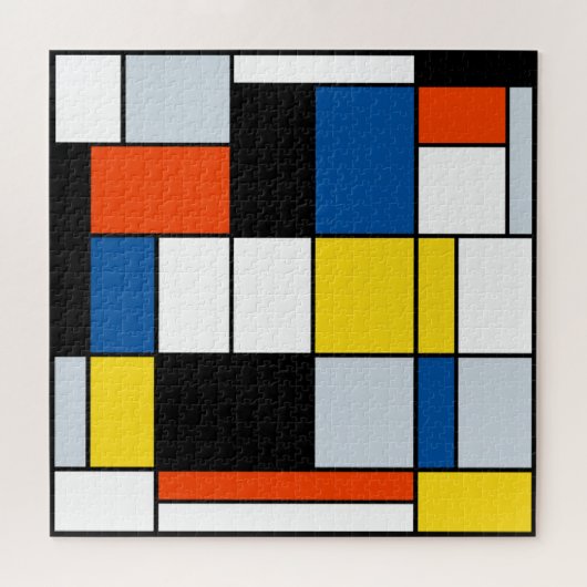 Piet Mondrian Composition A - Abstracte moderne ku Legpuzzel (Horizontaal)
