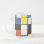 Piet Mondrian Composition A - Abstracte moderne ku Matglas Koffiemok (Links)