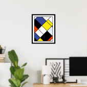 Piet Mondrian Composition A - Abstracte moderne ku Poster (Thuiskantoor)