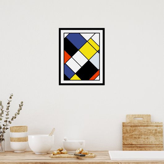Piet Mondrian Composition A - Abstracte moderne ku Poster (Keuken)