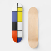 Piet Mondrian Composition A - Abstracte moderne ku Skateboard (Voorkant)